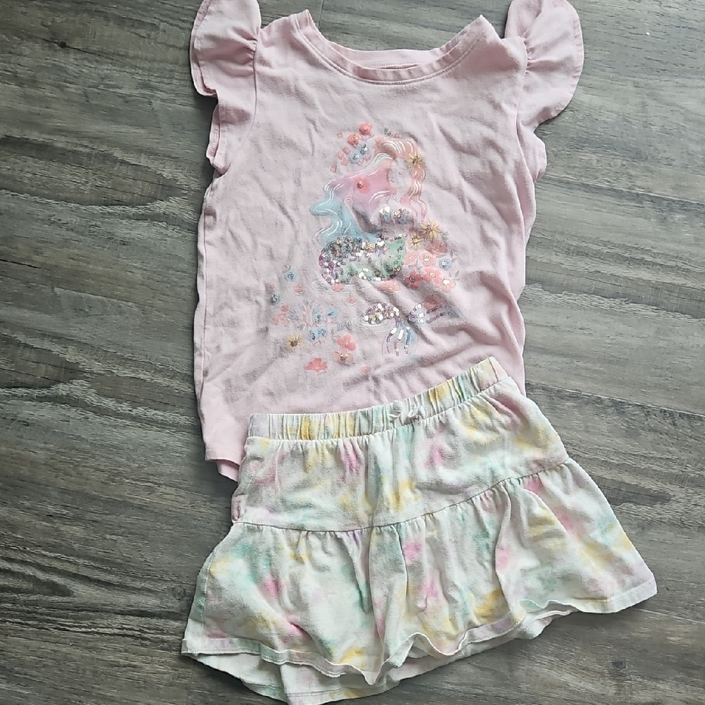 Jumping Beans Mermaid Tee & Shorts Set | Size 7